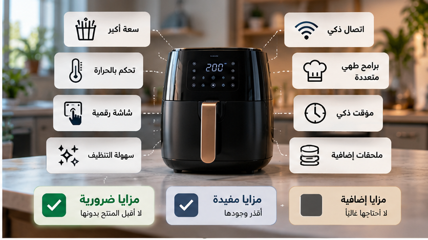 مقارنة مزايا المنتجات وتحديد المزايا التي تستحق الدفع